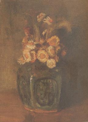 Vincent Van Gogh Ginger Jar filled with chrysanthemums (nn04)